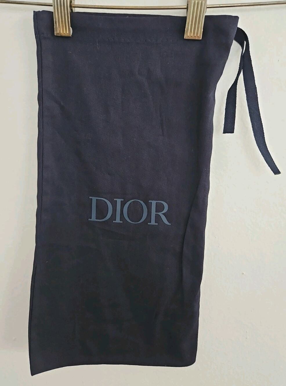 Dior Dust Bag Drawstring Dark Navy Blue Storage Bag 15x7.5
